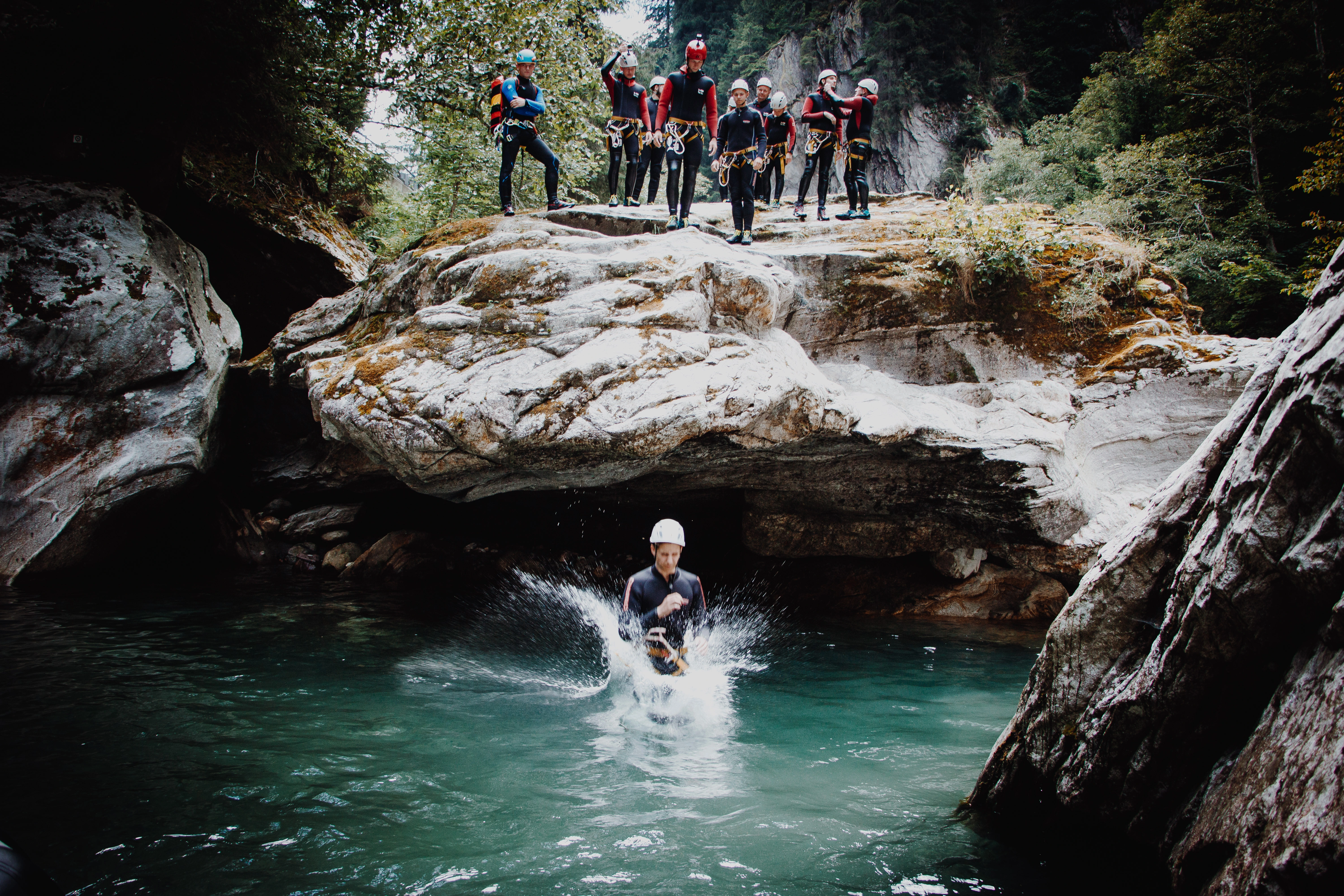 Blue Lagoon Canyoning Zillertal – action-packed outdoor adventure with jumps, natural pools and crystal-clear mountain water in Tyrol